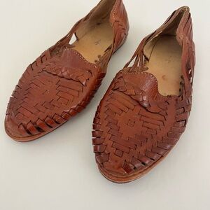 Women’s  Brown Leather Loafers huaraches size 4 men women’s 6